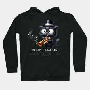 Funny Cat Playing Trumpet Hoodie